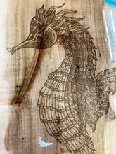 Load image into Gallery viewer, Laser engraved seahorse