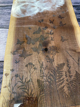 Load image into Gallery viewer, Laser engraved clouds and wildflowers