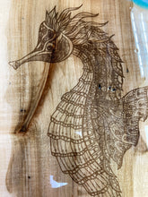Load image into Gallery viewer, Laser engraved seahorse
