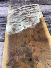Load image into Gallery viewer, Laser engraved clouds and wildflowers
