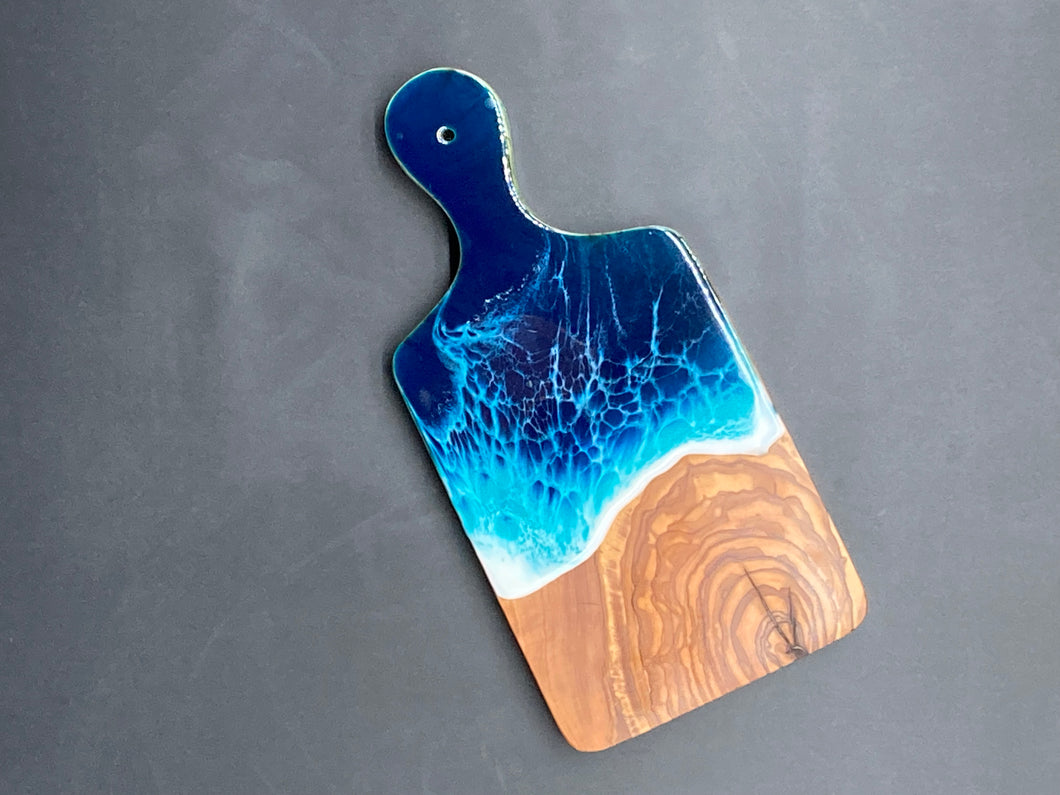 Small  Olive Wood Paddle in Ocean