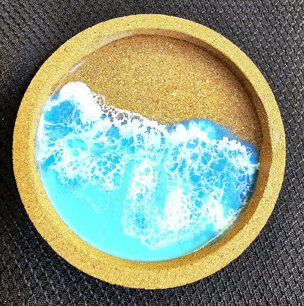 Teal Ocean coaster set of 4